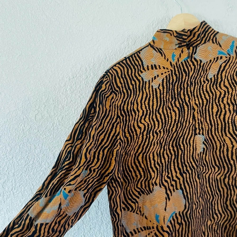 Vintage Julie Francis Silk Mockneck Blouse - Picture 4 of 12